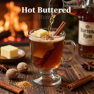 Hot Buttered Rum Cocktail