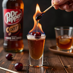 Flaming Dr Pepper Shot