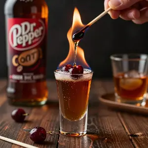 Flaming Dr Pepper Shot