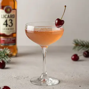 Spiced Rum & Cherry Sparkling Cocktail